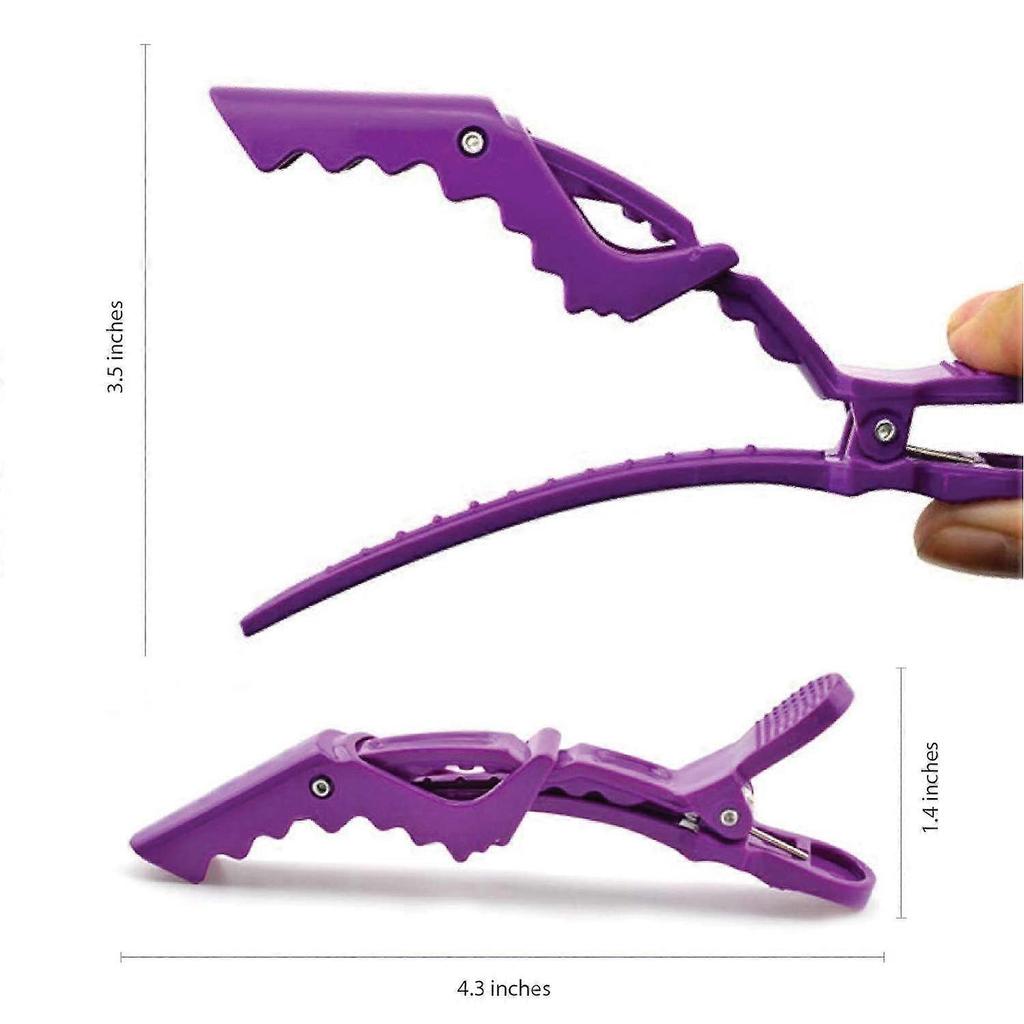 Women Styling Hairclip - Plastic Alligator Hair Sectioning Clips - Durable Alligator Hair Clip with Nonslip Grip & Wide Gator Big Teeth for Easy Styli