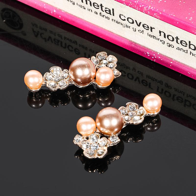 

Engood 60Pcs Rhinestone Plum Pearl Buckles Sewing Trim & Embellishments Craft Buttons for DIY Hair Accessories or Wedding золотий