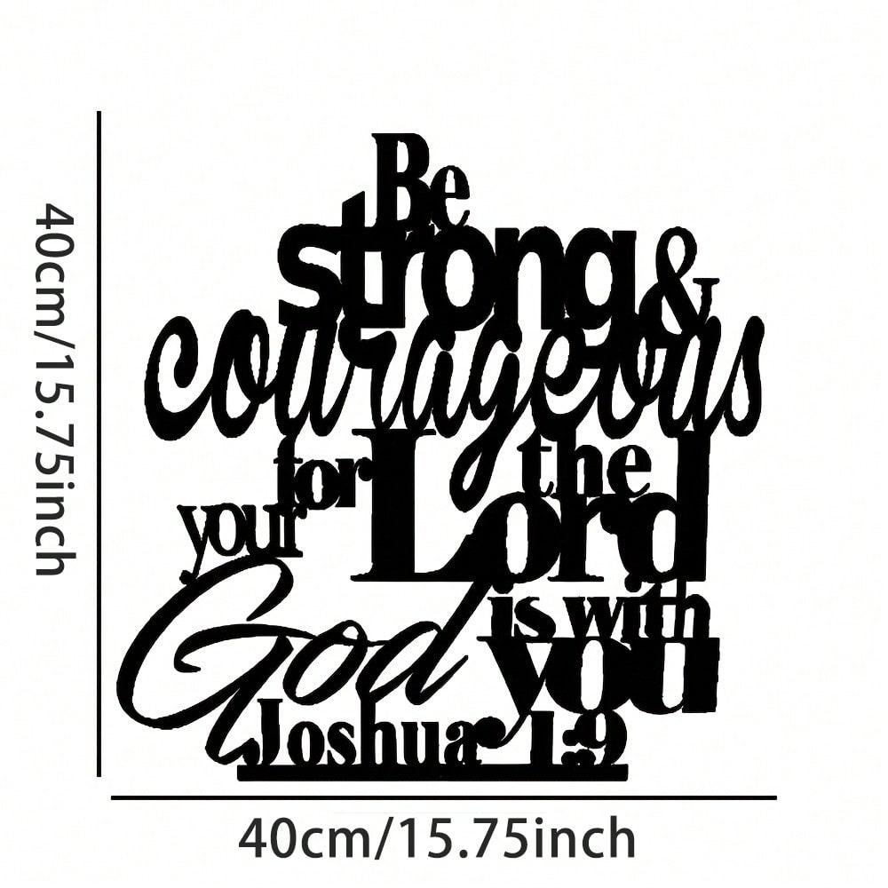 

Metal Plaque Wall Decor Joshua 1:9 Scripture Sign Home Office Gift Halloween Christmas