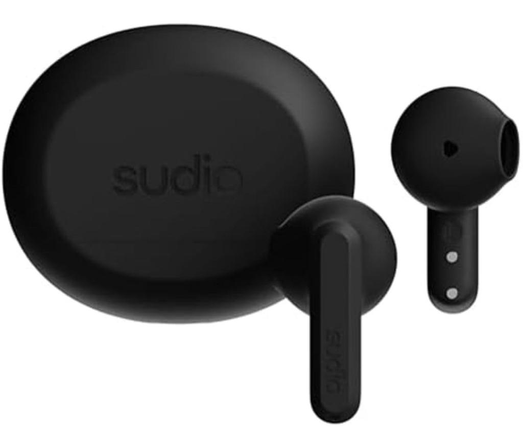 SUDIO A3 (Ink Black) Wireless In-Ear Earphones (Bluetooth 5.4 with Mic Compatible with iOS and Android Waterproof) Type-C