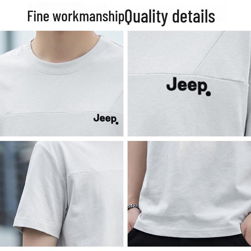 Jeep Herren locker geschnittenes Rundhals-Kurzarm-T-Shirt