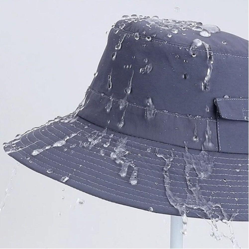 Sun Protection Fisherman's Hat Large-Brimmed Sunscreen Bucket Hat New Sun Hat Men