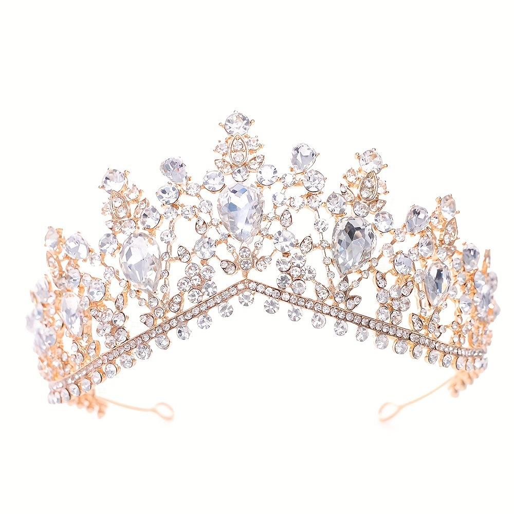 

2026 Crown Europe and America, Crystal Crown Headband, Crown, Bridal Hair Accessories Travel Photography Headgear 17*6CM
