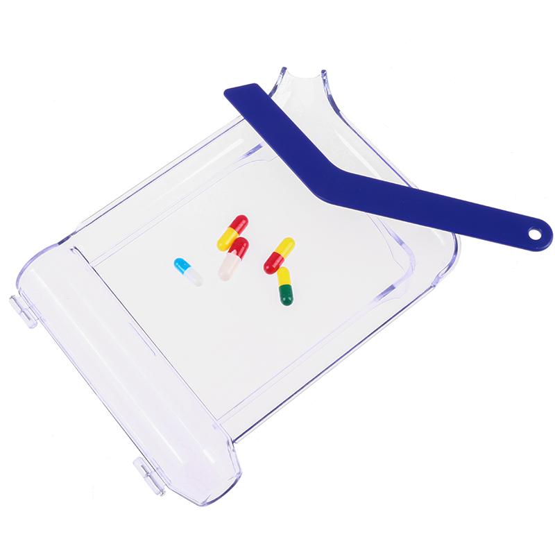 Pill Counting Tray With Spatula Pharmacy Right Hand Counter Tray Medications 1Pc Plastic Plastic Medicine For Counting Pill