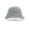 1PC Knitted Slimming Hat Oversized Fisherman Hat Fashionable Lace Elegant Trimmed Korean Bucket Warm 53-60cm