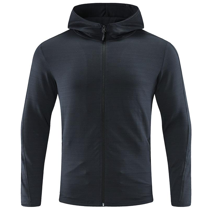 Men’s Quick-Dry Hooded Fleece Jacket for Running and Fitness