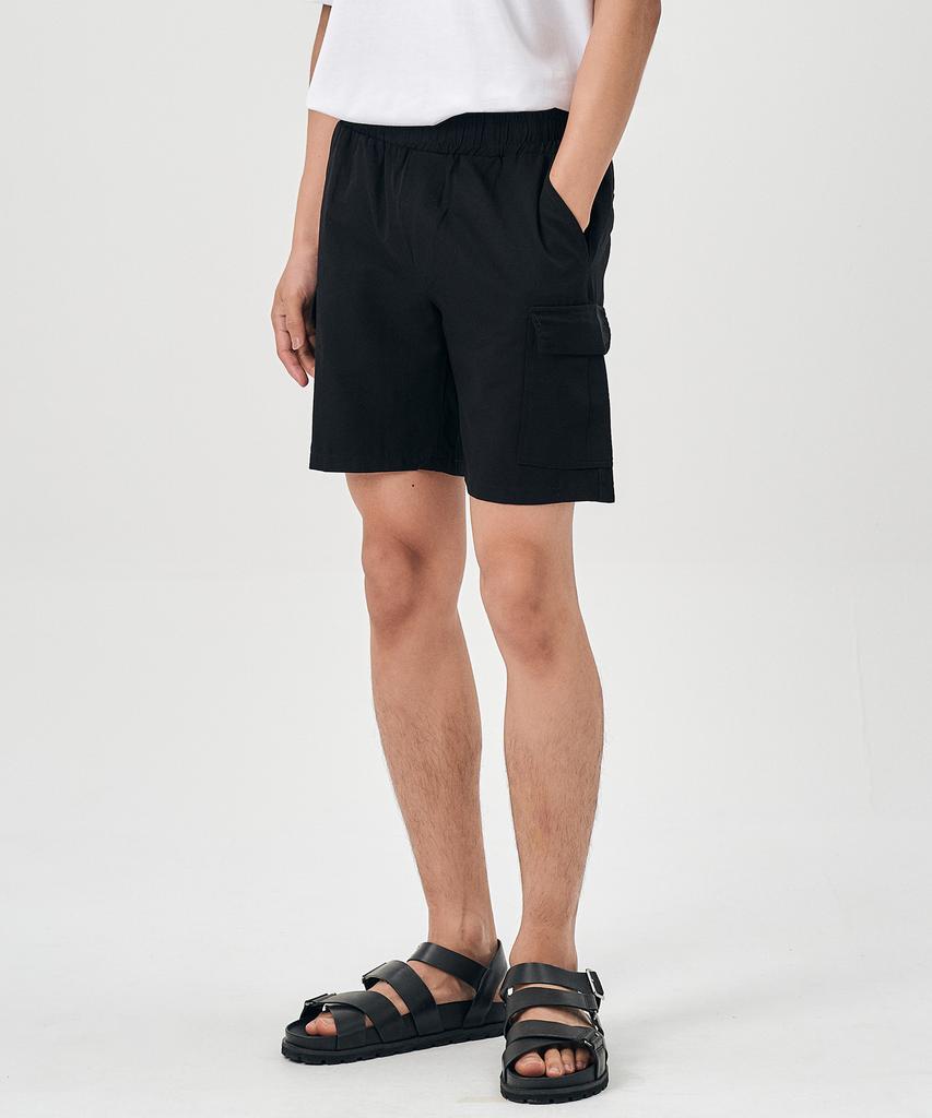 CONNECT KINLOCH Elastic Cargo Half Pants (Black)