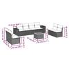 VidaXL Garden Lounge Set with Cushions 9 Pcs, Sofas and Patio Table, Outdoor Furniture Set Patio, Modern, 3257740