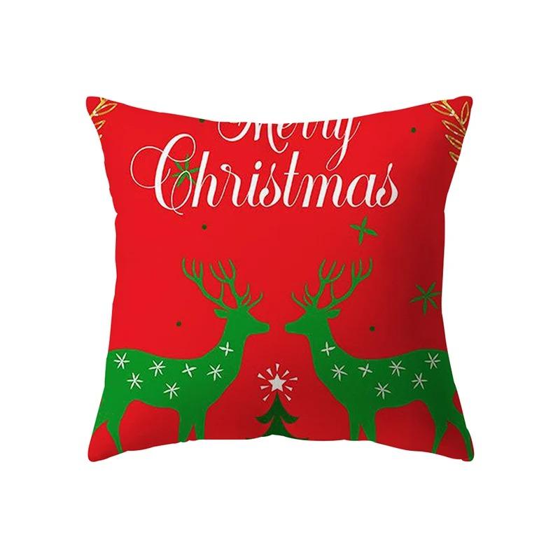 Наволочки с рождественской тематикой Аксессуары для автомобиля Офис Санта-Клаус Гостиная Диван Домашние наволочки 40x40cm