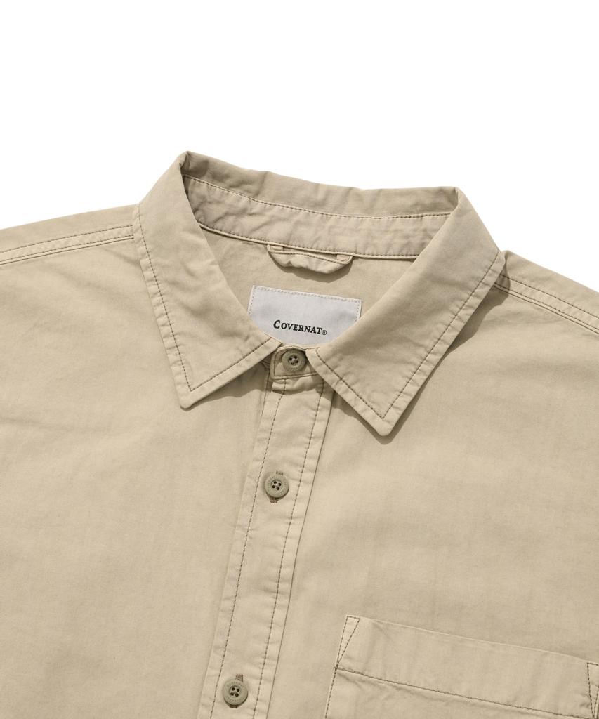 COVERNAT Pocket Dyed Shirt Beige