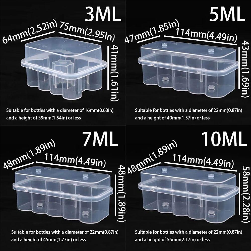 Transparent Insulin Vial Storage Case 3/5/7/10 ML Pill Vial Cooling Case Freezer Box