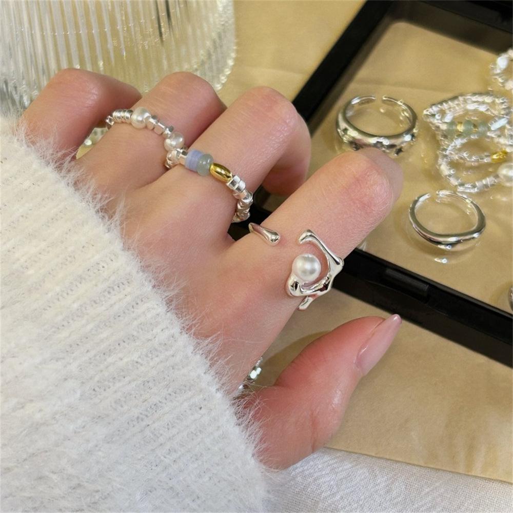 Korean plain ring ring female ins wind design opening adjustment tail ring ring ring