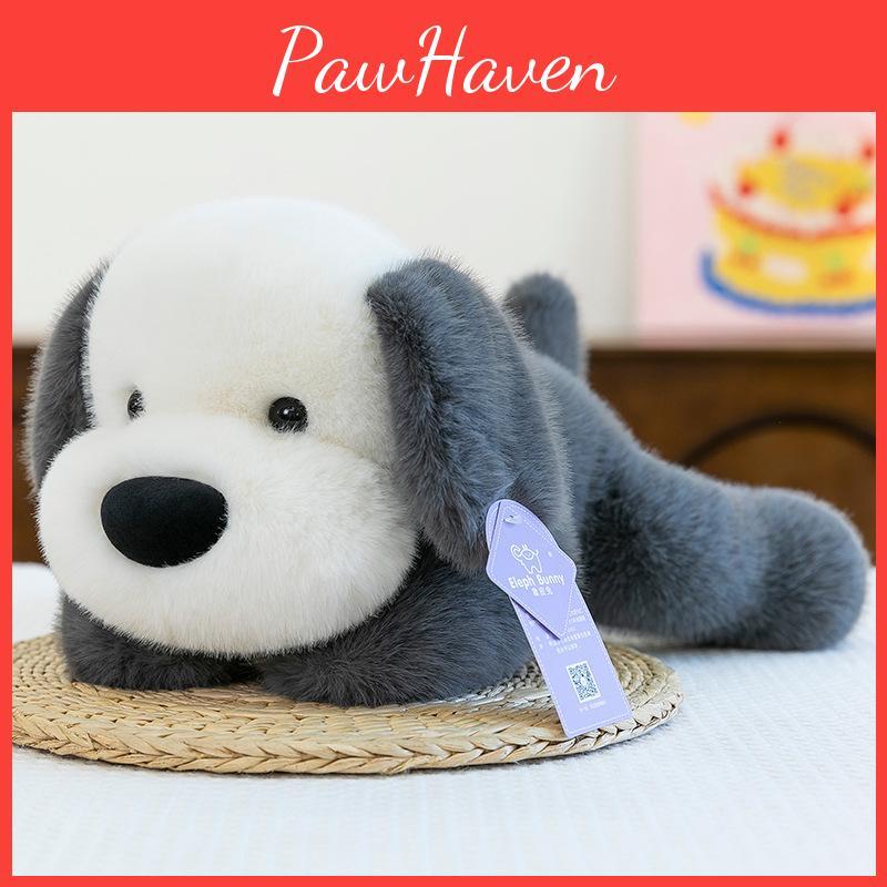 Greyhound White Panda Dog Animal Pillow Toy Doll Plush Pose Decoration Sitting