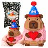 Set of Building Blocks Capybara In a Scarf Scarf To Build 1500 Pcs