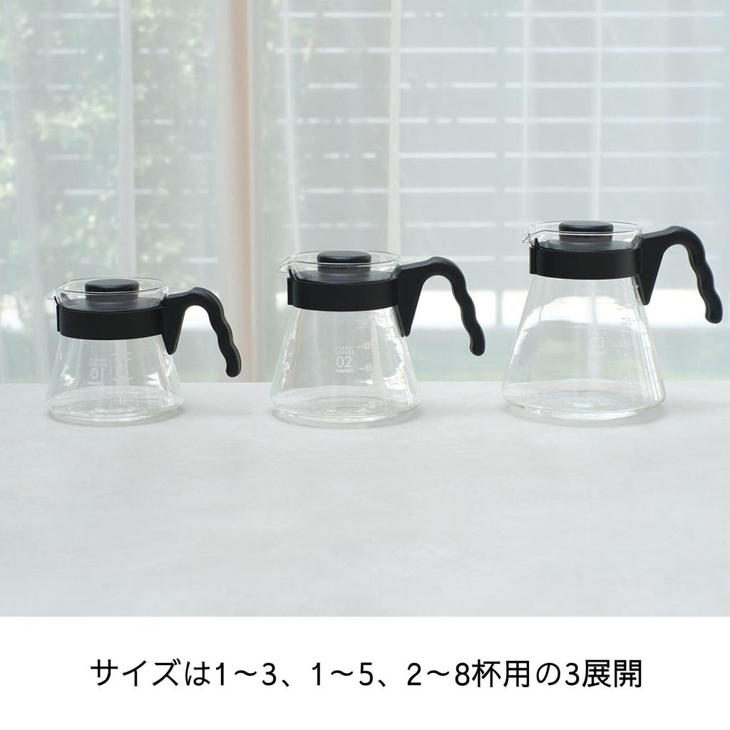 HARIO V60 Coffee 700ml Made In Server, Capacity, Black, Japan, VCS-02B