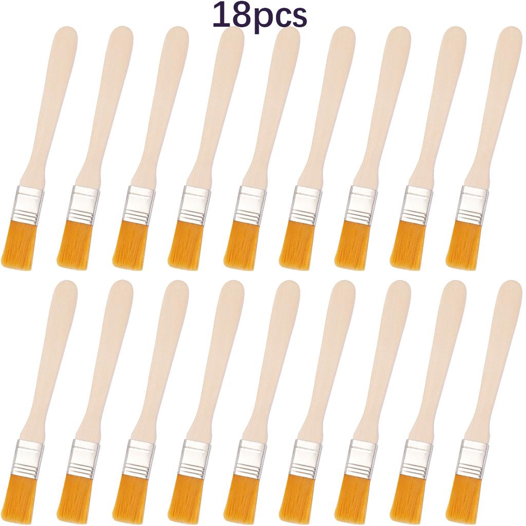 nylon brushes 6/12/18/32pcs short wooden handle art paint brushes watercolor brushes wall brushes art brushes cleaning tools