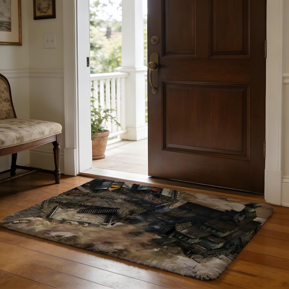 DDisco EElysium Video Game Floor Mat Soft Flannel Absorbent Mat Non-Slip Rug Home Bedroom Bathroom