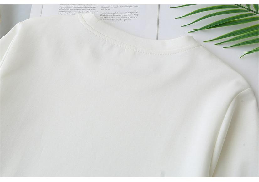 Plus Size 2026 Spring Lace Long Sleeve Round Neck T-shirt - Women's Versatile Mamba Cotton Top 805