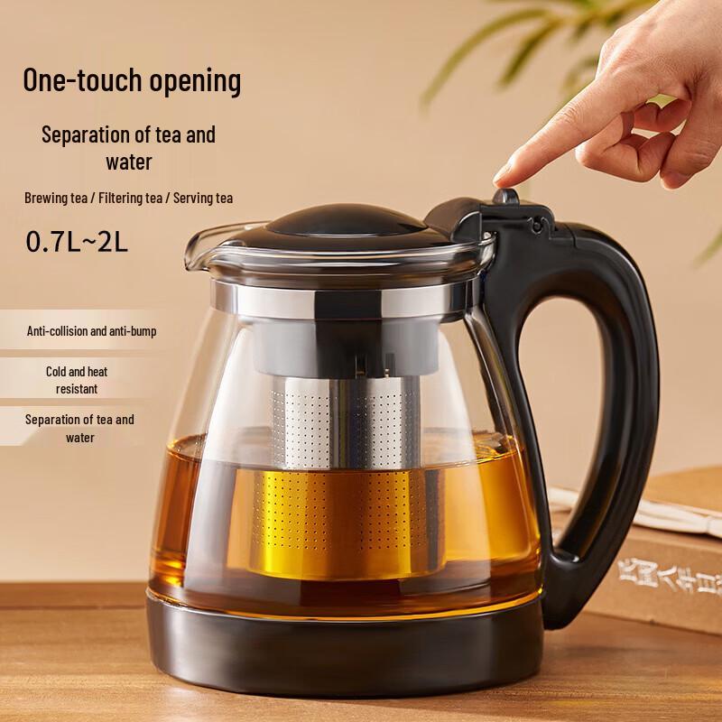Glass Teapot with Stainless Steel Infuser