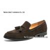 Spring Matte Tassel Slip-on Leather Shoes for Men - Versatile British Nightclub Style, Large Size