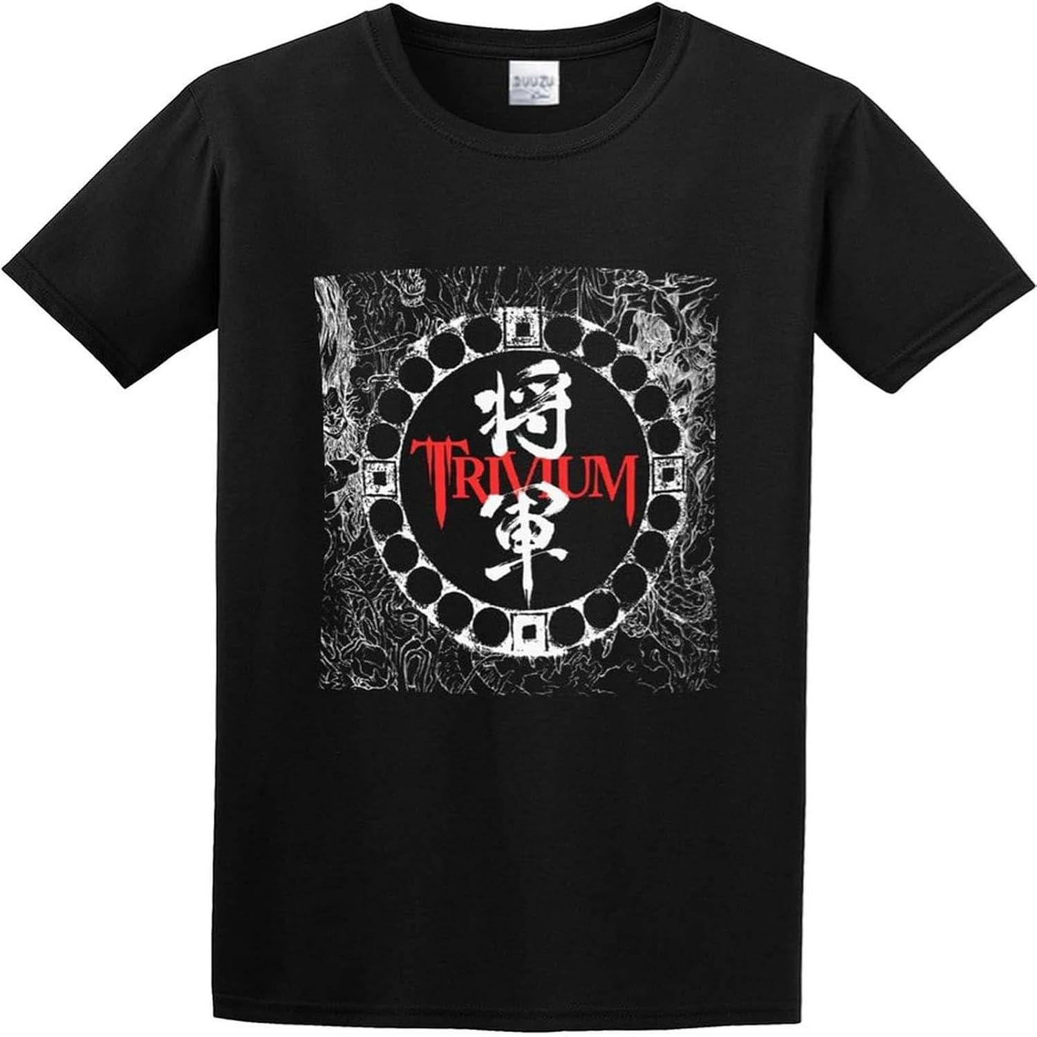 Men s Trivium Shogun T-Shirt Print Tees Short Sleeve O Neck Black L чёрный