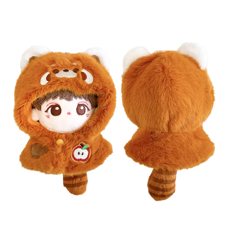 Fluffy Animal Kigurumi for 10cm Red Panda Plush Clothes Kigurumi Accessories Otaku Doll Mascot Kpopdoll Costume [Product]