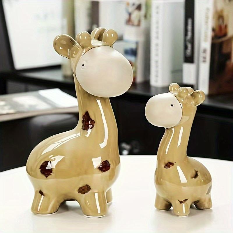Two-piece Deer Series Ceramic Handicrafts, Simple Coffee Shop Home Decorations, Ceramic Decorations