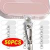 50-1Pcs Transparent Universal Detachable Patchs Tether Tabs Phone Lanyard Clips Card Wrist Cord Straps for Samsung Iphone Huawei