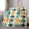 1Pc Abstract Geometric Blanket Soft And Comfortable Casual Warm Camping Travel Christmas Halloween Xmas Gift M928373