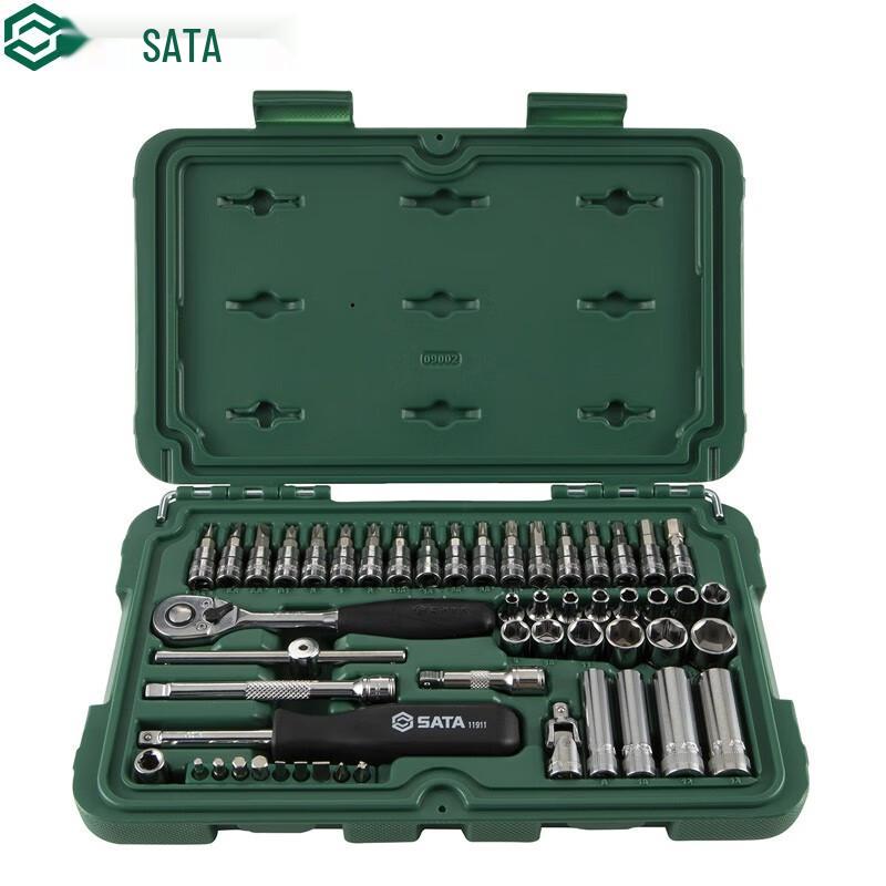 SATA 52-Piece 6.3MM Socket and Screwdriver Bit Set 52-piece 6.3MM Set
