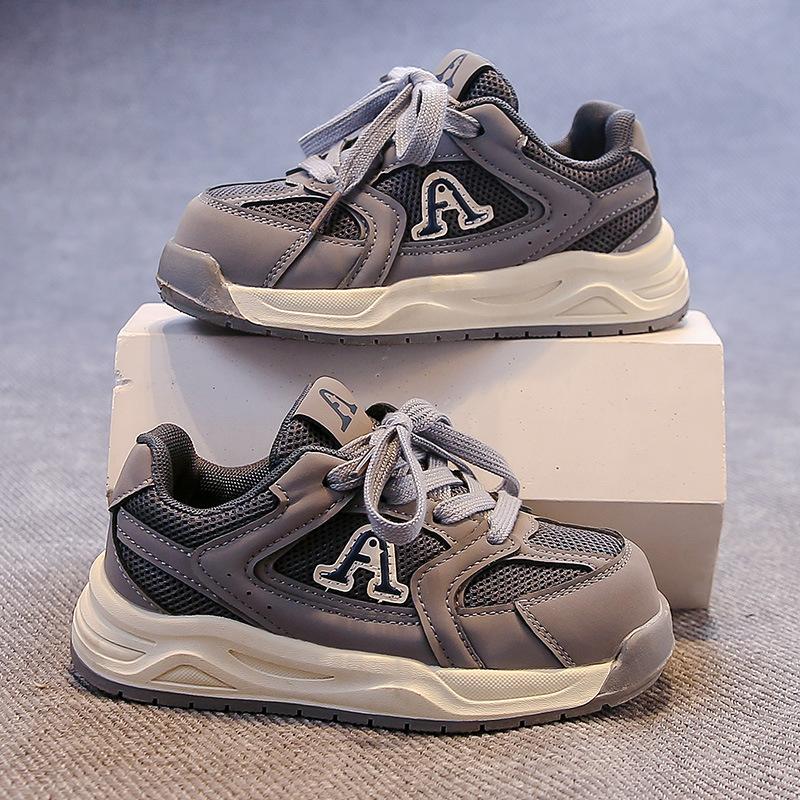 Girls' Shoes 2025 Summer New Children's Mesh Breathable Sports Shoes Medium and Older Children's Girls Soft-soled Dad Shoes