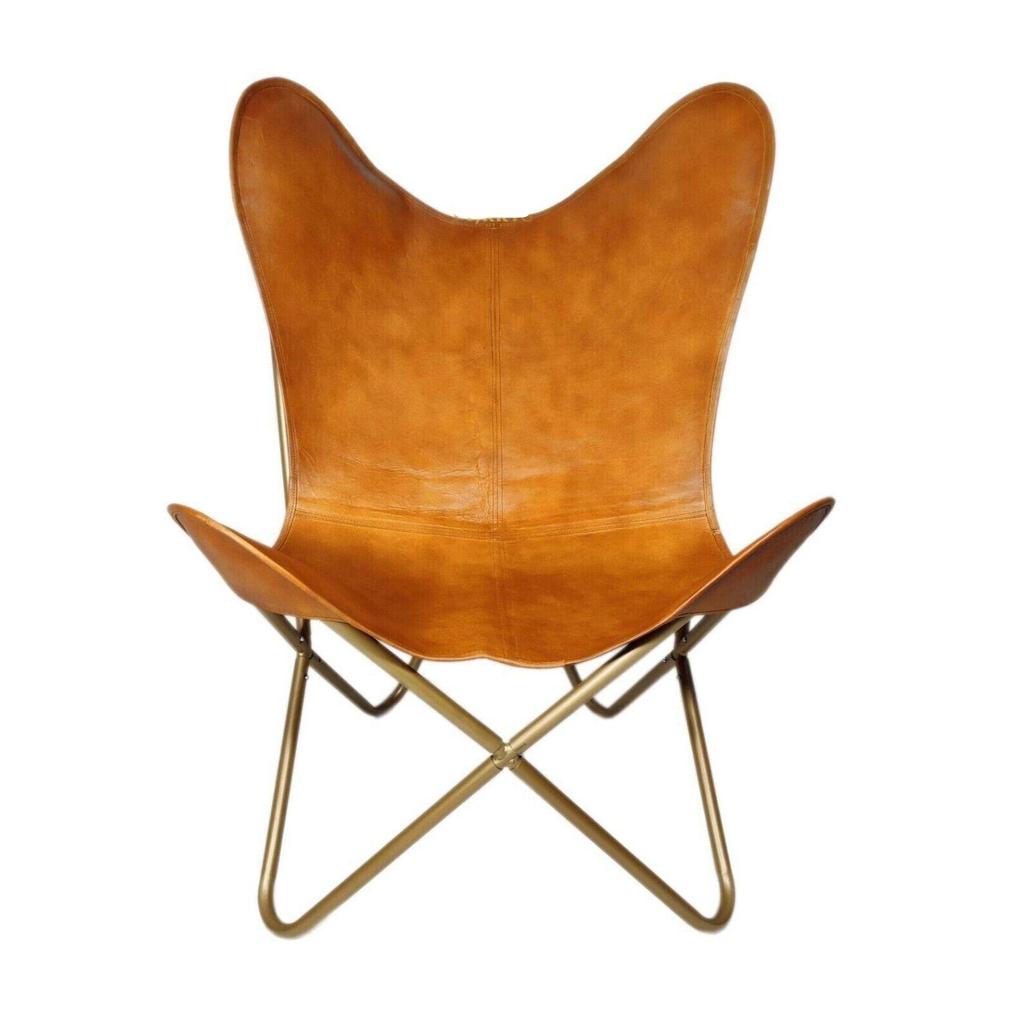 New Butterfly Chair-Indian Genuine Leather Relaxing Chair for Office and Home