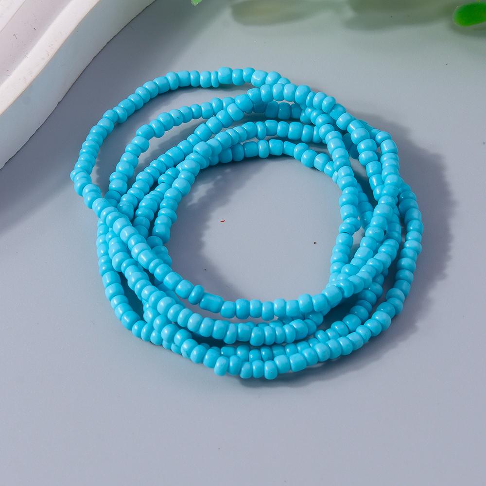 Fashion Bohemian Colorful Beads Bracelet Multi-layer Handmade Beaded Bracelets Women Girls Party Holiday Jewelry Gifts