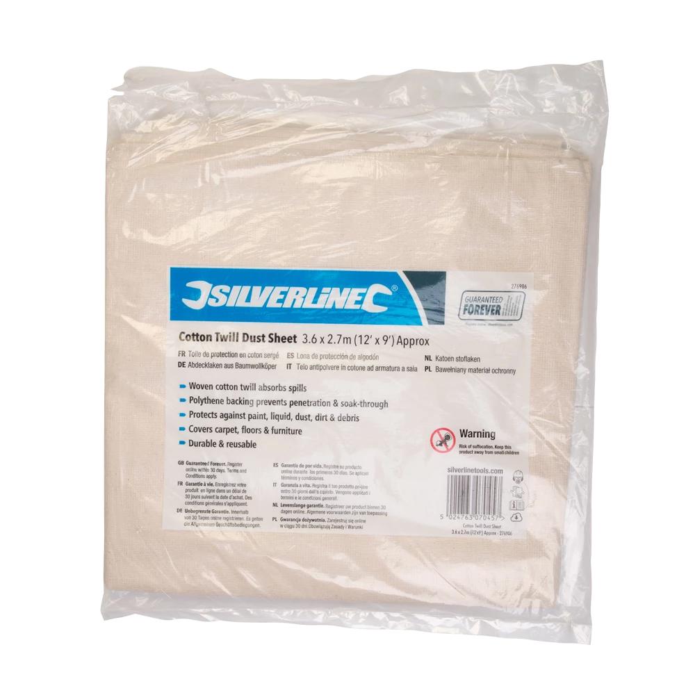 Silverline Cotton Twill Dust Sheet