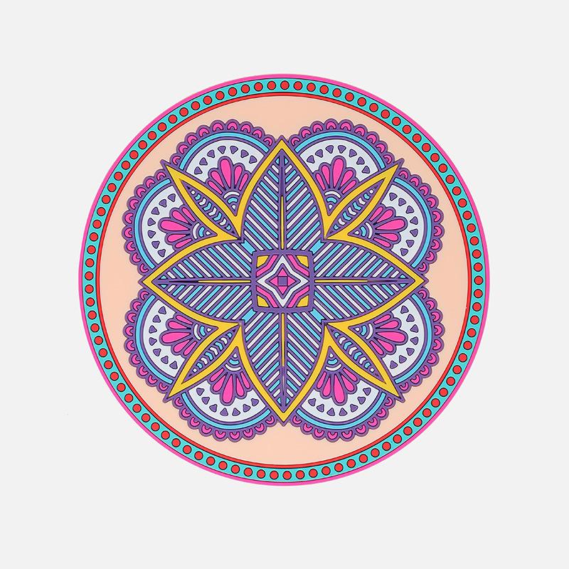 Large 3D Ethnic Style Silicone Heat-Resistant Placemat & Coaster Set