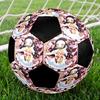 Soccer Ball Colorful Machine Stitched PVC Size 5 Team Training Competition Ready Durable High-Bounce Cool Sports Gift