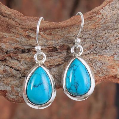 Turquoise Earring 925 Sterling Silver Handmade Jewelry Women Dangle Earring E354