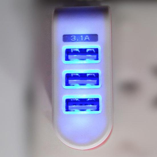 Triple USB Ports Travel Charger for Phone Tablet 3 Ports Power Charger Adapter