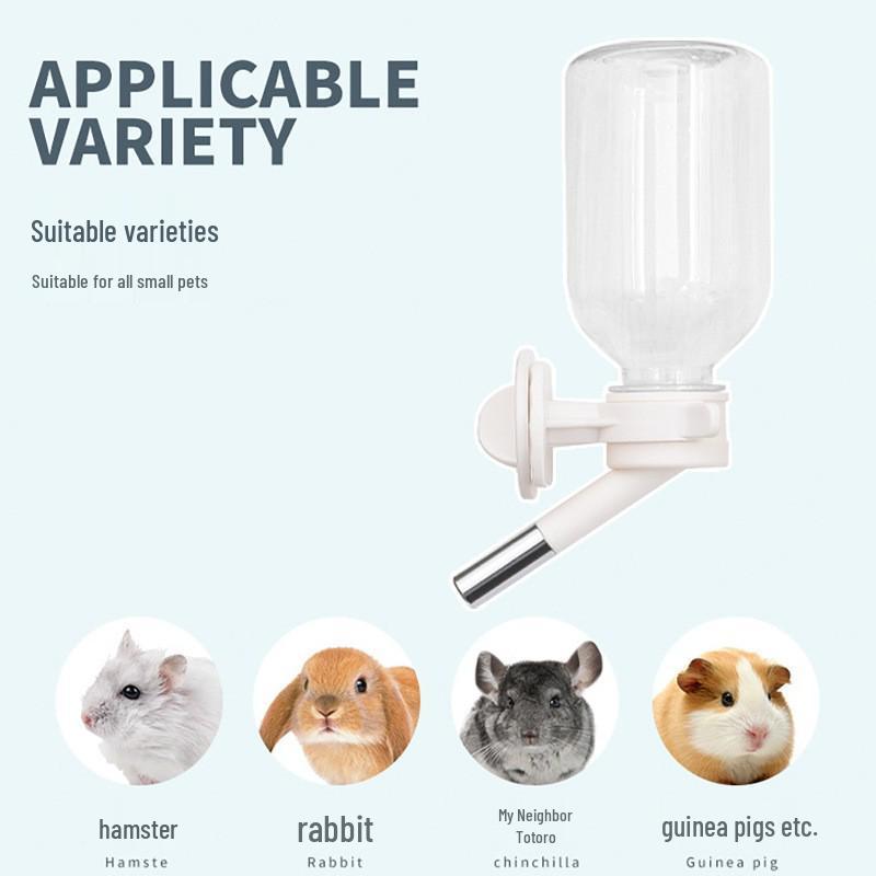 Lashige Leak-proof Hanging Water Bottle for Small Pets: Rabbit, Guinea Pig, Hamster, Chinchilla