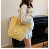 Striped Canvas Double-sided Usable Bag, Tote Bag, Casual Shoulder Bag, Large Capacity Shopping Bag
