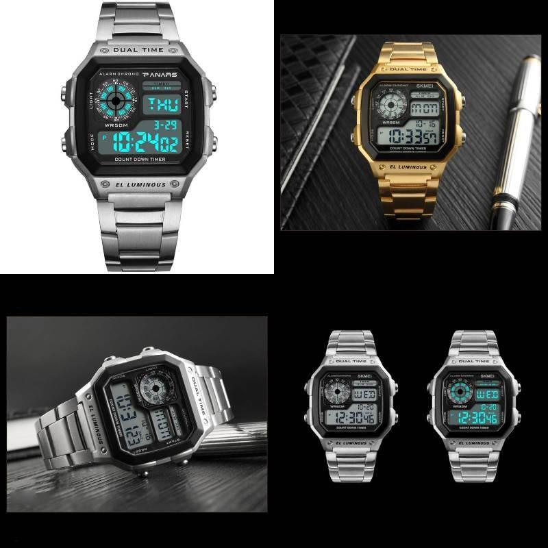 Fashionable Digital Electronic Watch Men Go Out Decorative Elements Nightglow