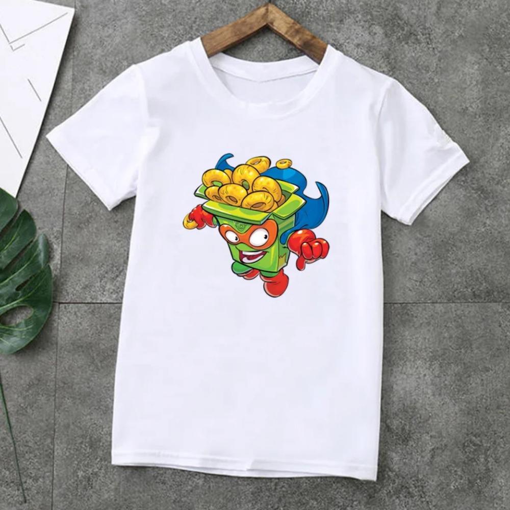 Summer Fashion Unisex T-shirt Cute Los Super Zings Series 4 Cartoon Kids T-Shirts Short Sleeve Print Boys Girls Tops,ooo5358