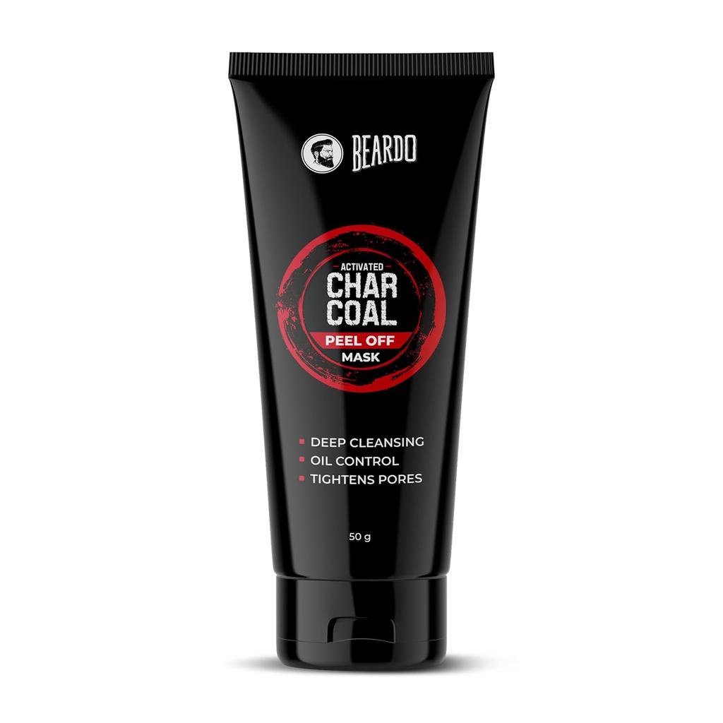 Beardo Activated Charcoal Peel Off Mask For Men 50 G Deep Cleansing Oil Control Blackhead Removal Face Mask