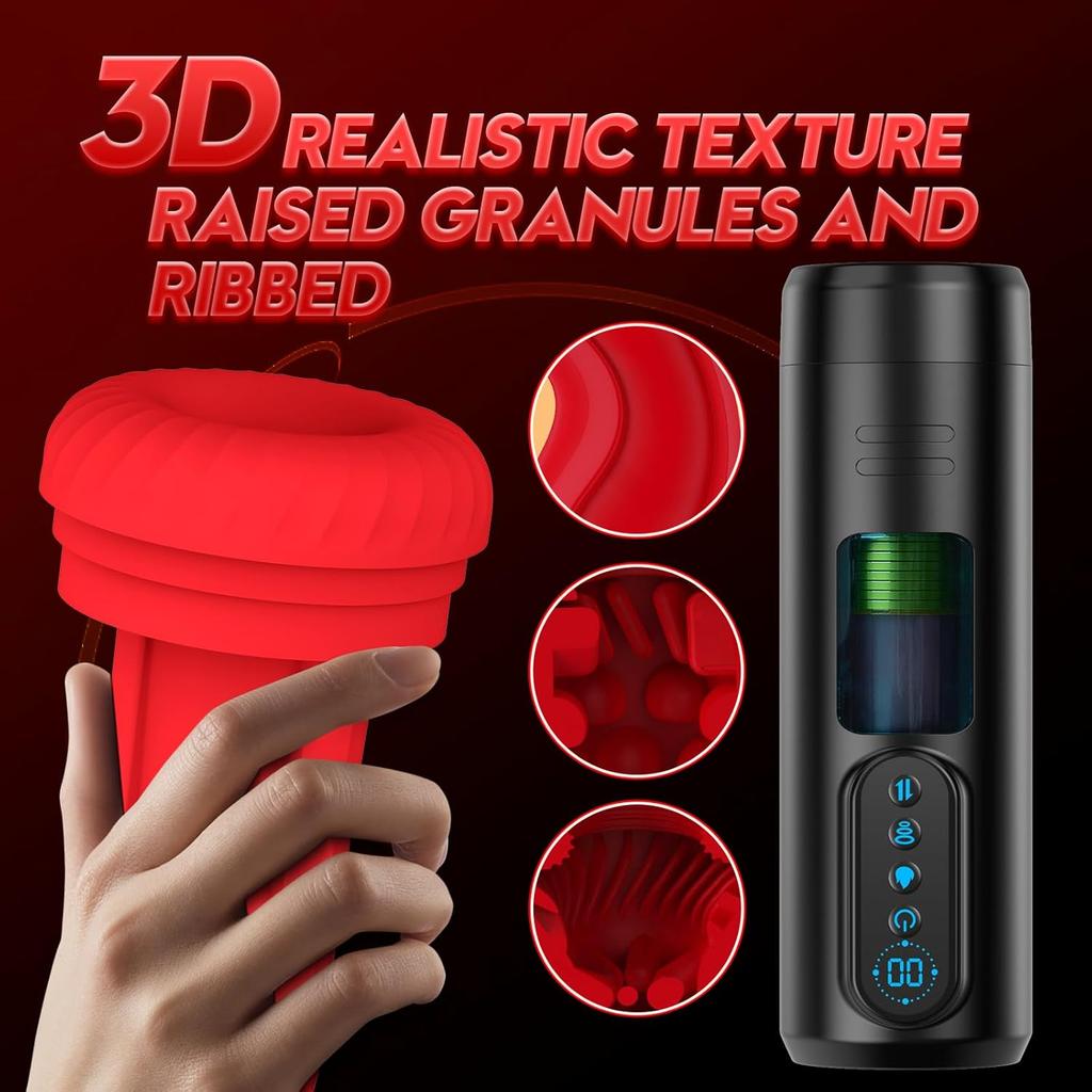 Automatic Male Masturbator with 9 Sucking Thrusting Vibrating Modes Heating Stroker Blowiob Machine LCD Display Sex Toy for Men