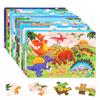 Ekonomické 30dílné Montessori 3D puzzle Kreslené zvíře Dřevěné puzzle Desková hra Vzdělávací hračky pro děti Dárky