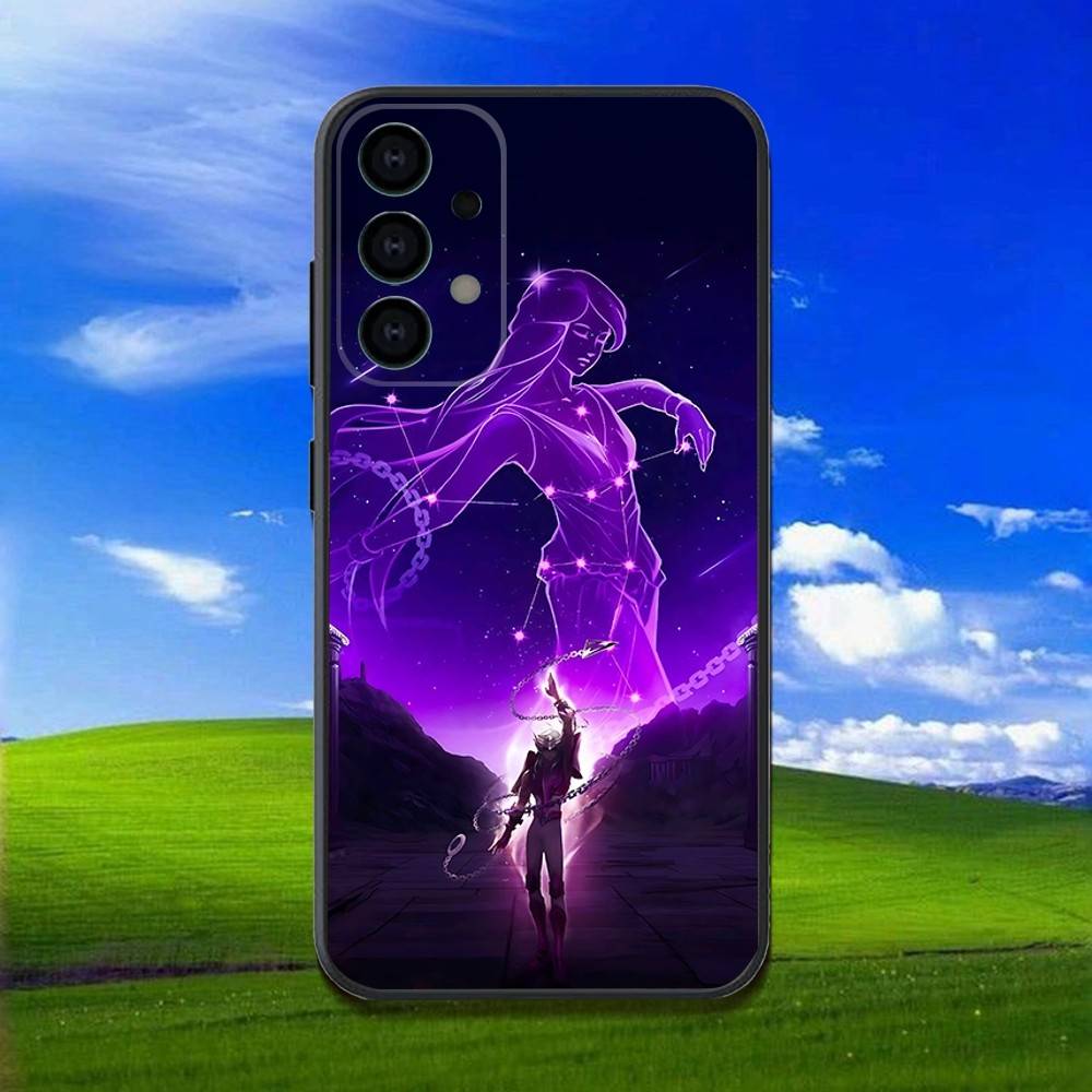 Phone Case For Samsung Galaxy A13,A21s,A22,A31,A32,A52,A53,A71,A80,S-Saint Seiya Knights Zodiac Soft Black Shell