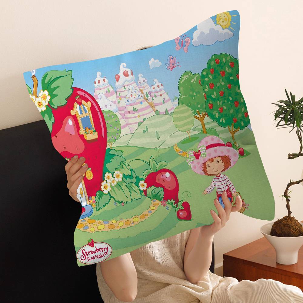 S-Strawberrys-S_Shortcakes Cushion Cover Polyester Sofa Cushions Decorative Throw Pillows Home Decoration Pillowcover