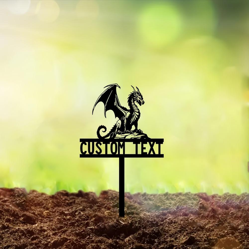 Metal Wall Art Dragon Garden Stake Custom House Number Lawn Decor Durable Outdoor Sign Festival Gift