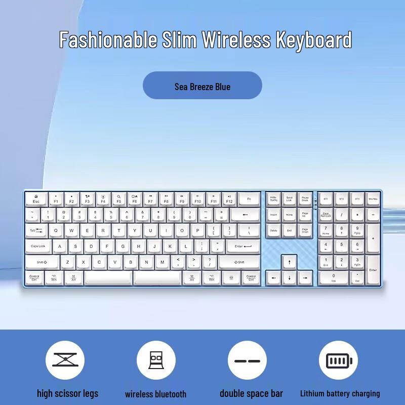 

Aigo V610 Full-Size Wireless Bluetooth Keyboard