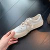 Grape mother Studiolee girl style silk lace-up fashion round head small thick flat bottom versatile casual board shoes women